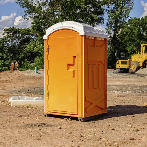 how often are the portable toilets cleaned and serviced during a rental period in Osceola IA